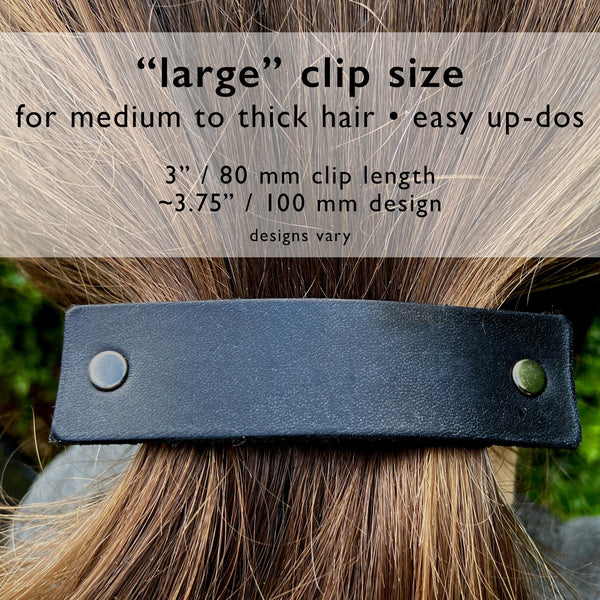 Boho Flowers Barrette Black & Red / other colors