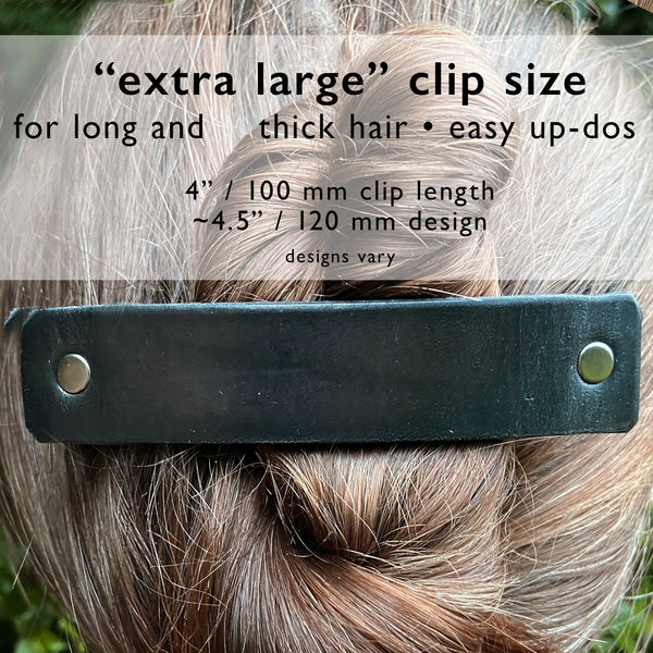 Boho Flowers Barrette Black & Red / other colors