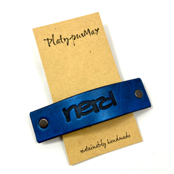 NERD One Word Caption / Message Hair Clip Barrette