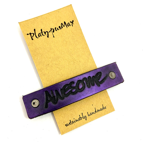 AWESOME One Word Caption / Message Hair Clip Barrette