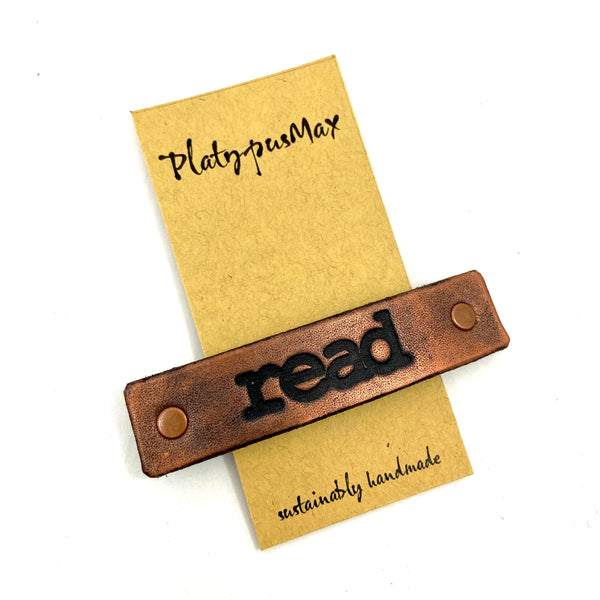 READ One Word Caption / Message Hair Clip Barrette