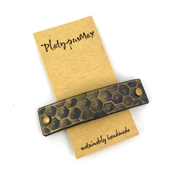 Gold Honeycomb Hair Clip Barrette