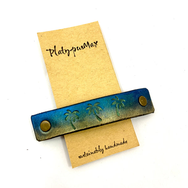 Tropical Beach Vibes Palm Trees Summer Shimmer Hair Clip