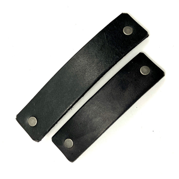 The Minimalist: Basic Black Leather Eco Barrette